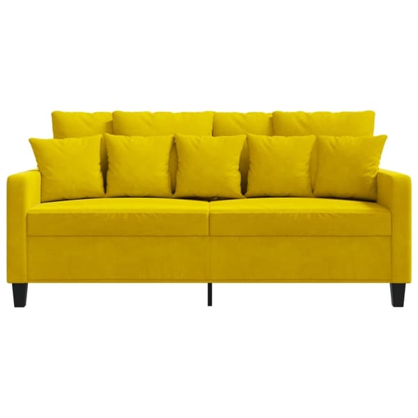 vidaXL 2-sitssoffa gul 140 cm sammet