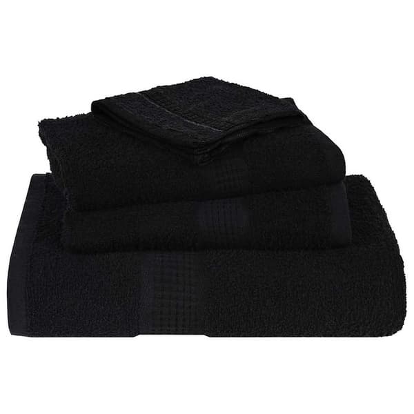 vidaXL Handdukar 6 st svart 360 gsm 100% bomull