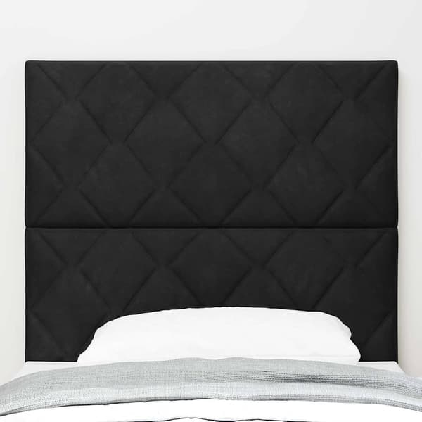 vidaXL LED huvuddyna Svart 100 cm Sammet