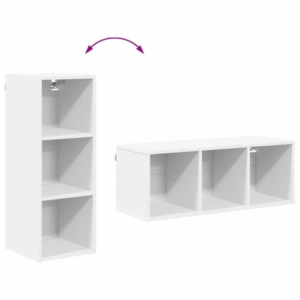 vidaXL Väggskåp Riga Vit 30 x 29,5 x 80 cm Konstruerat trä