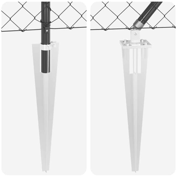 vidaXL Gjerdepåle Grå 10 x 1,2 m (60 x 60 mm netting) Stål og PVC
