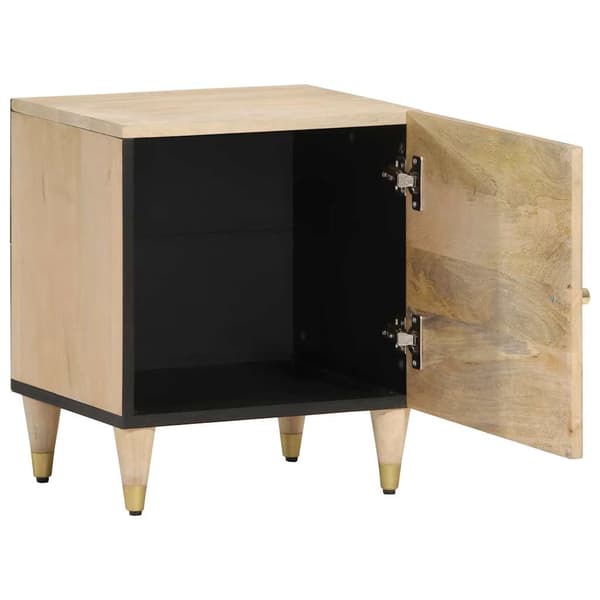 vidaXL Nattbord 2 stk 40x33x46 cm heltre mango