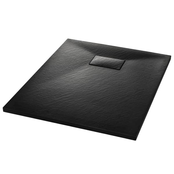 vidaXL Duschkar SMC svart 90x70 cm