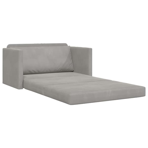 vidaXL Soffsäng Ljusgrå 124 x 71 x 78 cm Sammet