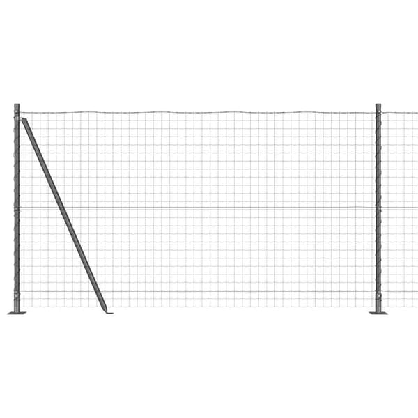 vidaXL Gjerde med stolpe Grå 1,2 x 10 m Stål og PVC