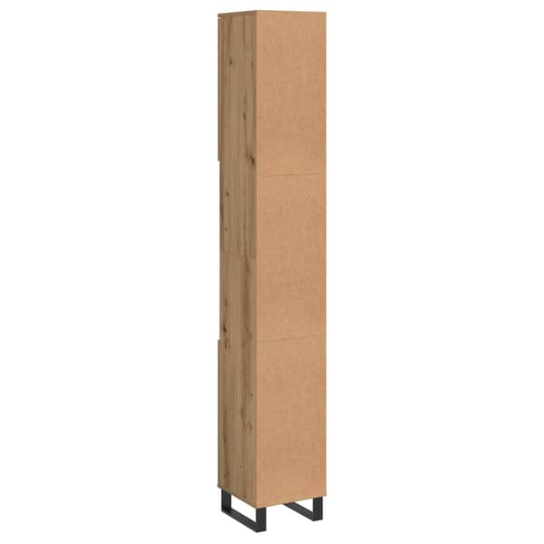 vidaXL Baderomsskap artisan eik 30x30x190 cm konstruert tre