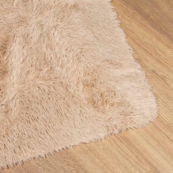 vidaXL Flossteppe med lang luv NAVARRA beige 60x100 cm polyester