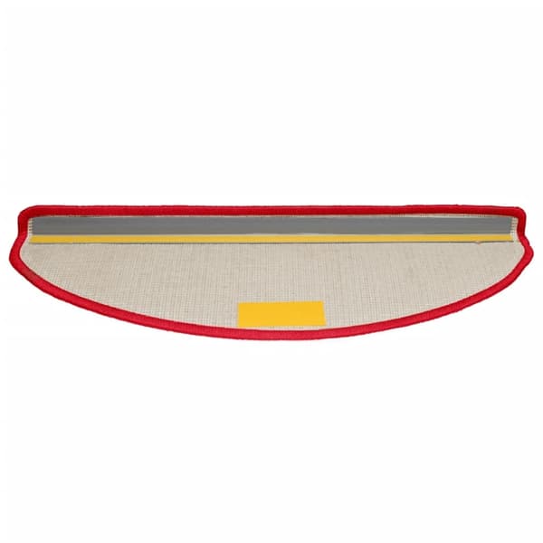vidaXL Trappematter 10 stk 65x21x4 cm røde halvrund store