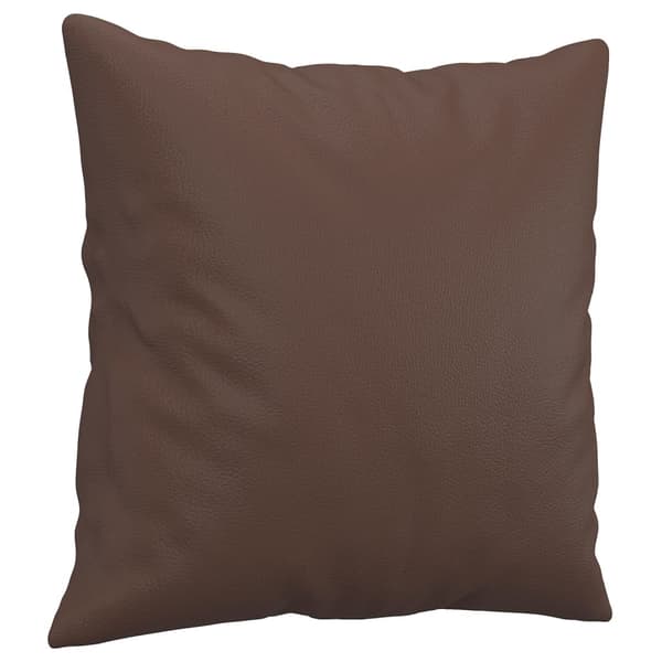 vidaXL Prydnadskuddar 2 st brun 40x40 cm konstläder