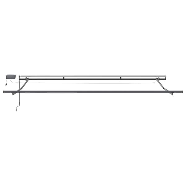 vidaXL Utfällbar markis orange och brun 450 ×350 cm tyg