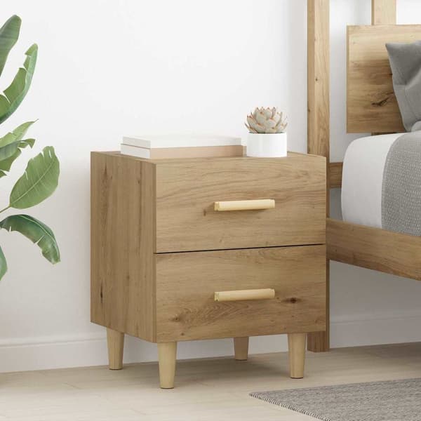 vidaXL Sengeskap 2 pcs Artisan Eik 40 x 35 x 47.5cm Konstruert tre