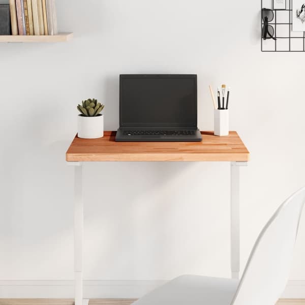vidaXL Bordplate 60x40x2,5 cm rektangulær heltre bøketre