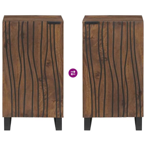 vidaXL Serviesskap Brun 40 x 33 x 75 cm heltre mango
