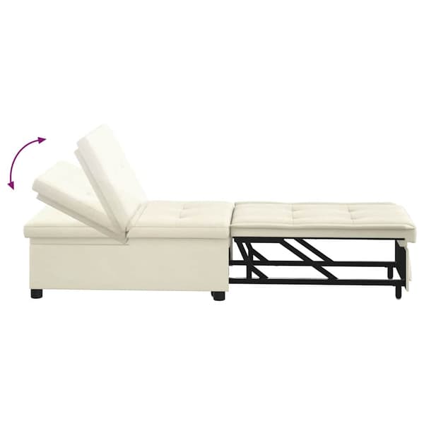vidaXL Soffsäng Kräm 194 x 67 x 82 cm Sammet