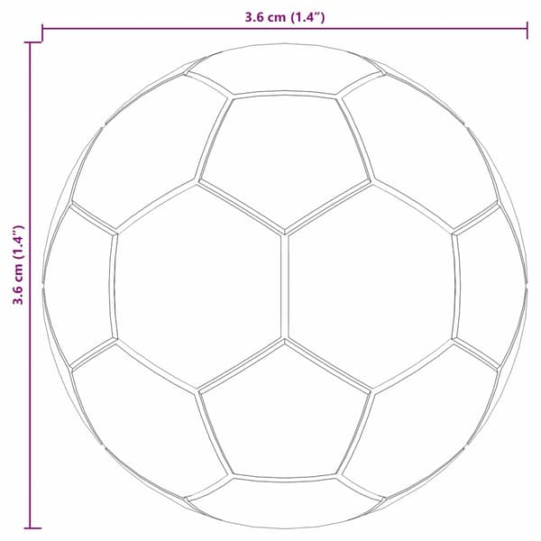 vidaXL Bordsfotbollar 12 st Vit 3,6 x 3,6 cm Polypropen