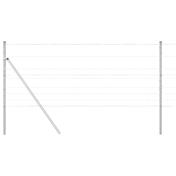 vidaXL Stängselstolpe Galvaniserad 100 x 1 m Stål