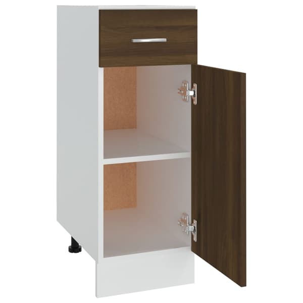 vidaXL Underskap med skuff Lyon brun eik 30x46x81,5 cm konstruert tre