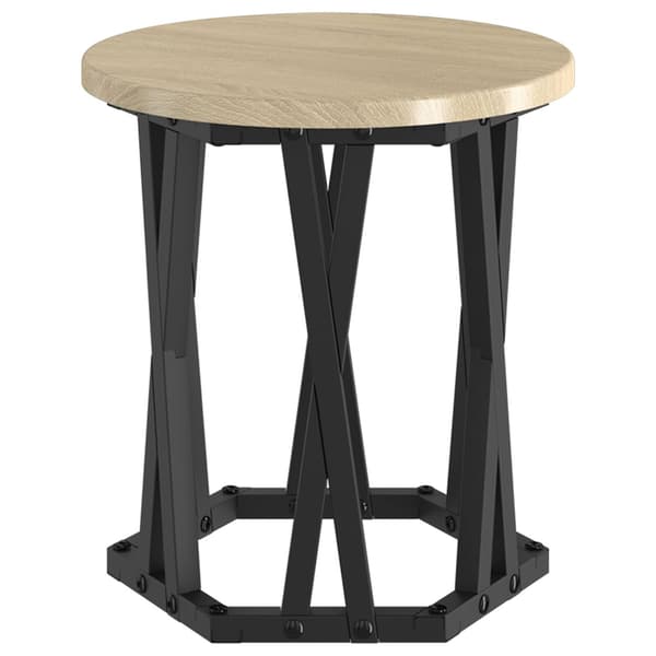 vidaXL Nesting Sidebord 3 pcs Sonoma eik Konstruksjonsvirke og stål
