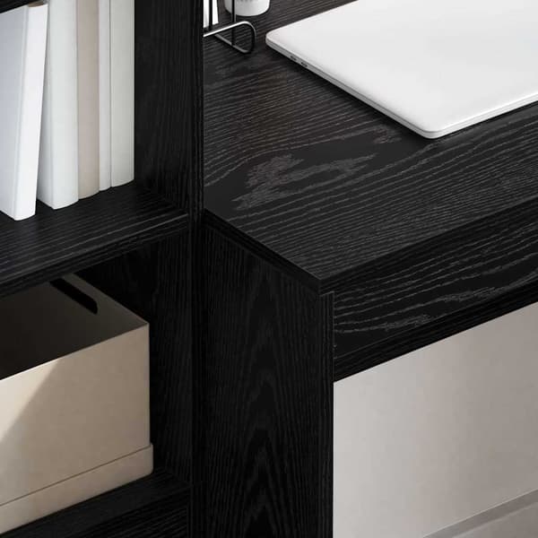 vidaXL Skrivebord Svart Eik 80 x 50 x 76 cm