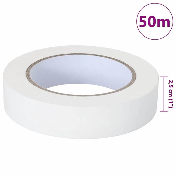vidaXL Målare Maskeringstejp 6 st Vit 25mm x 50m Papper