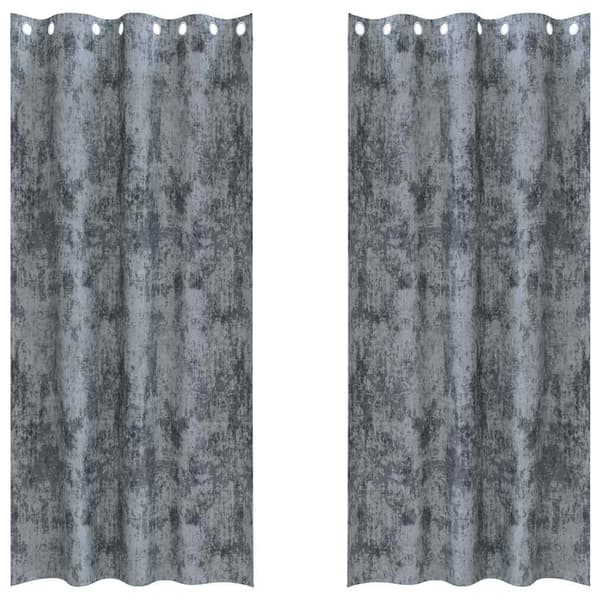 vidaXL Sammetsgardiner 2 pcs Silvergrå 225 x 140 cm Sammet