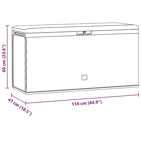 vidaXL Dynbox brun 114x47x60 cm