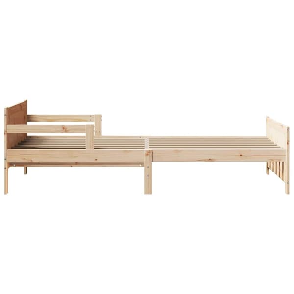 vidaXL Sengestamme med hodegjerde Brun 80 x 200 cm Konstruert tre
