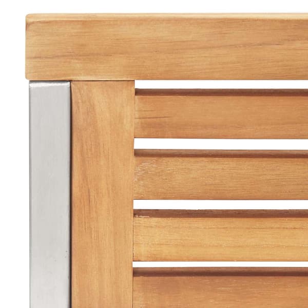 vidaXL Trädgårdsmöbelset 7 pcs Brun Massivt teakträ