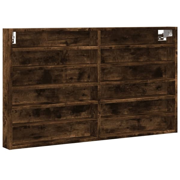 vidaXL Hyller røkt eik 100x8,5x58 cm konstruert tre