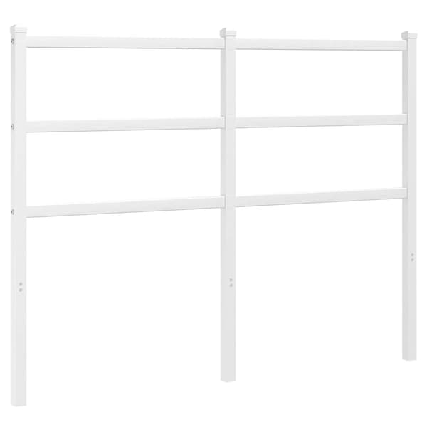 vidaXL Utskiftbar sengegavl i metall hvit 120 cm
