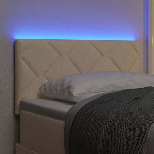 vidaXL LED huvuddyna Kräm 80 cm tyg