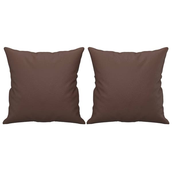 vidaXL Prydnadskuddar 2 st brun 40x40 cm konstläder
