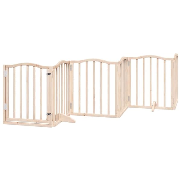 vidaXL Hundeport sammenleggbar 9 paneler 450 cm poppeltre