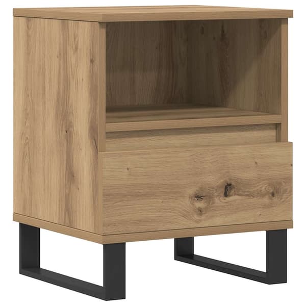 vidaXL Nattbord artisan eik 40x35x50 cm konstruert tre