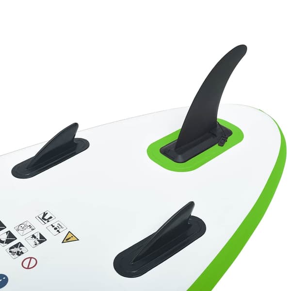 vidaXL SUP-bräda uppblåsbar grön och vit