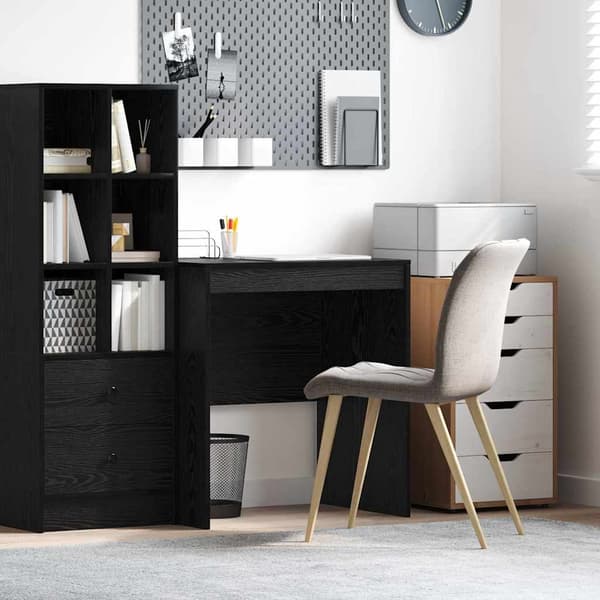 vidaXL Skrivebord Svart Eik 70 x 50 x 76 cm