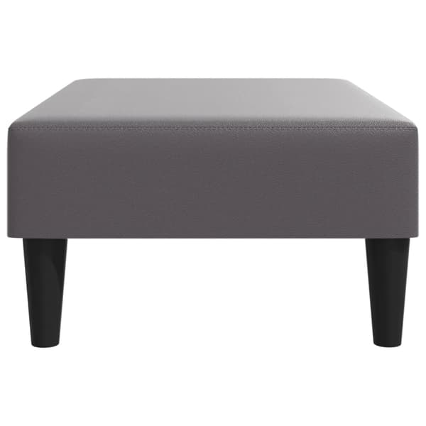 vidaXL Fotpall grå 77x55x31 cm konstläder
