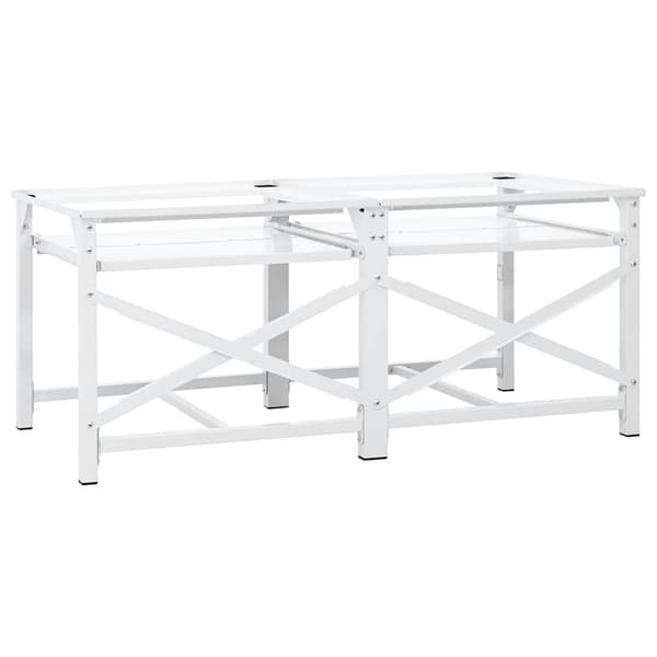 vidaXL | Vaskemaskin Pedestal | Hvit Stål