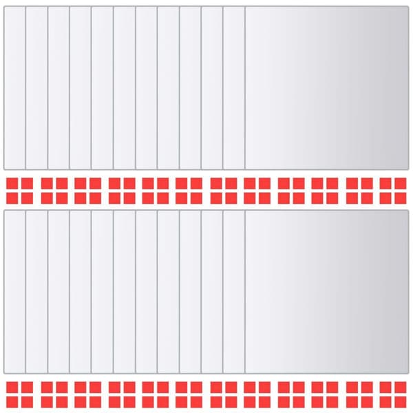 vidaXL Speilfliser 24 stk kvadrat glass