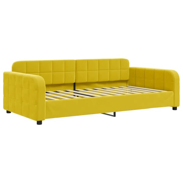vidaXL Dagbädd gul 90x200 cm sammet