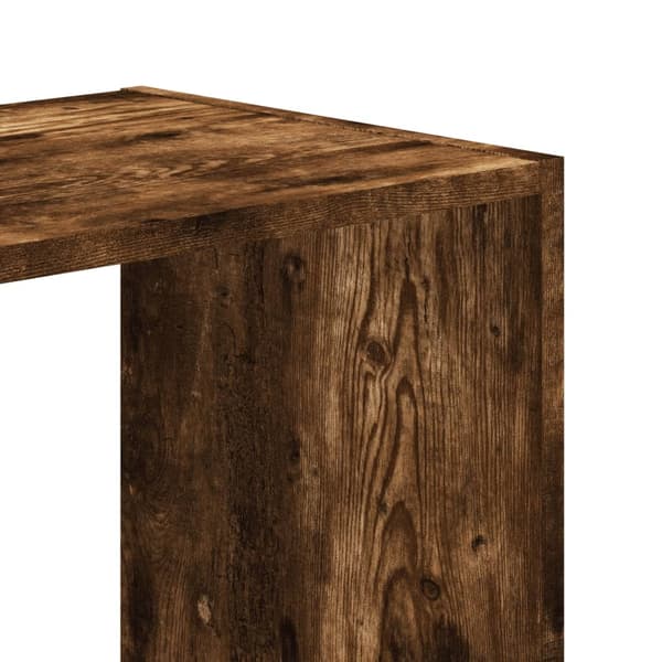 vidaXL Bokhylle røkt eik 68,5x32x75 cm konstruert tre