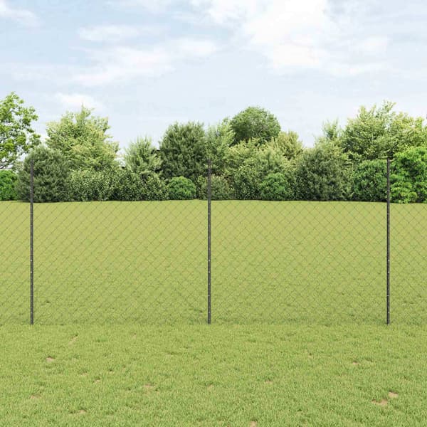 vidaXL Gjerde med innlegg. Grå 1.4 x 25 m Stål
