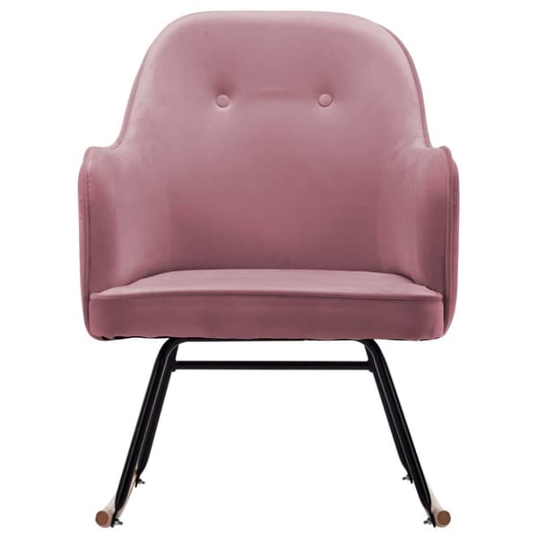 vidaXL Gungstol rosa sammet