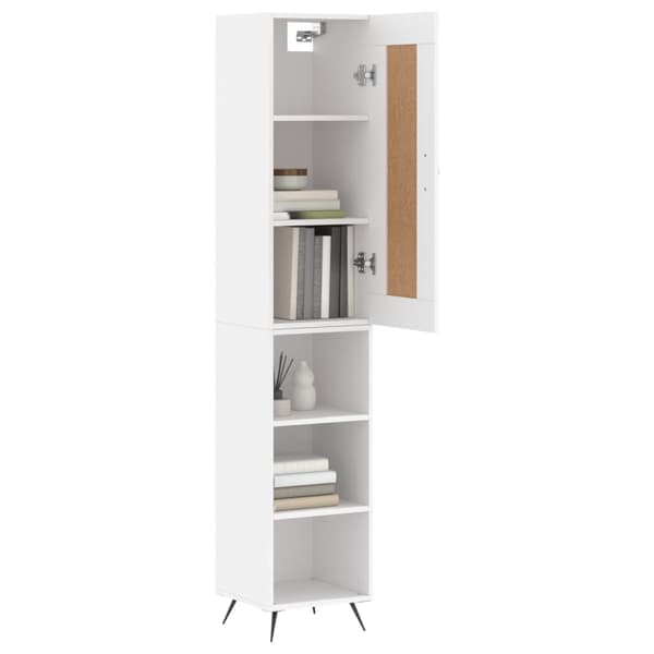 vidaXL Högskåp vit 34,5x34x180 cm konstruerat trä