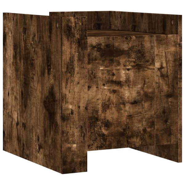 vidaXL Nattbord røkt eik 45x50x50 cm konstruert tre