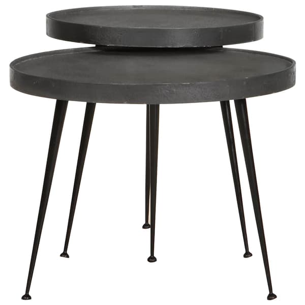 vidaXL Soffbord 2 st Svart trämaterial