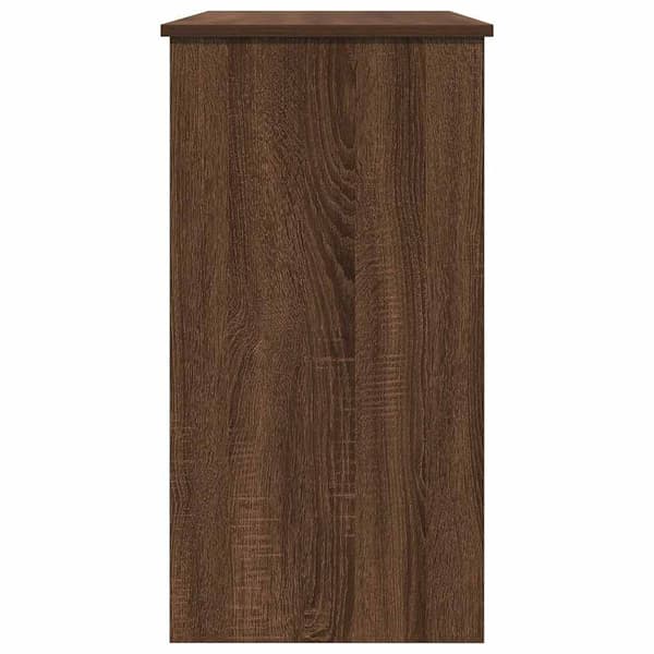 vidaXL Skrivebord brun eik 80x40x75 cm konstruert tre