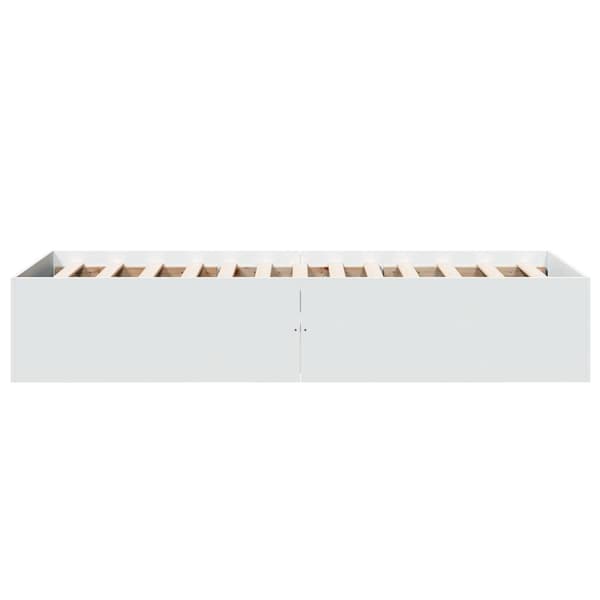 vidaXL Sängram vit 90x190 cm konstruerat trä