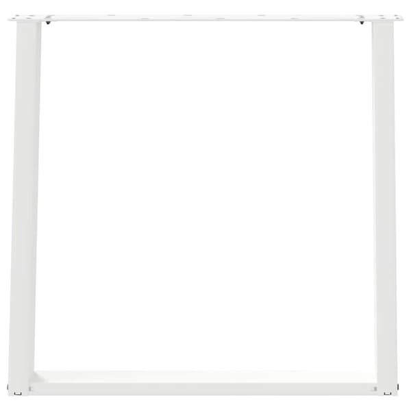 vidaXL Matbordsben U-formad 2 st vit 80x(72-73) cm stål