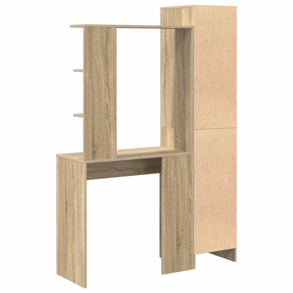 vidaXL Skrivebord 2 pcs Sonoma eik